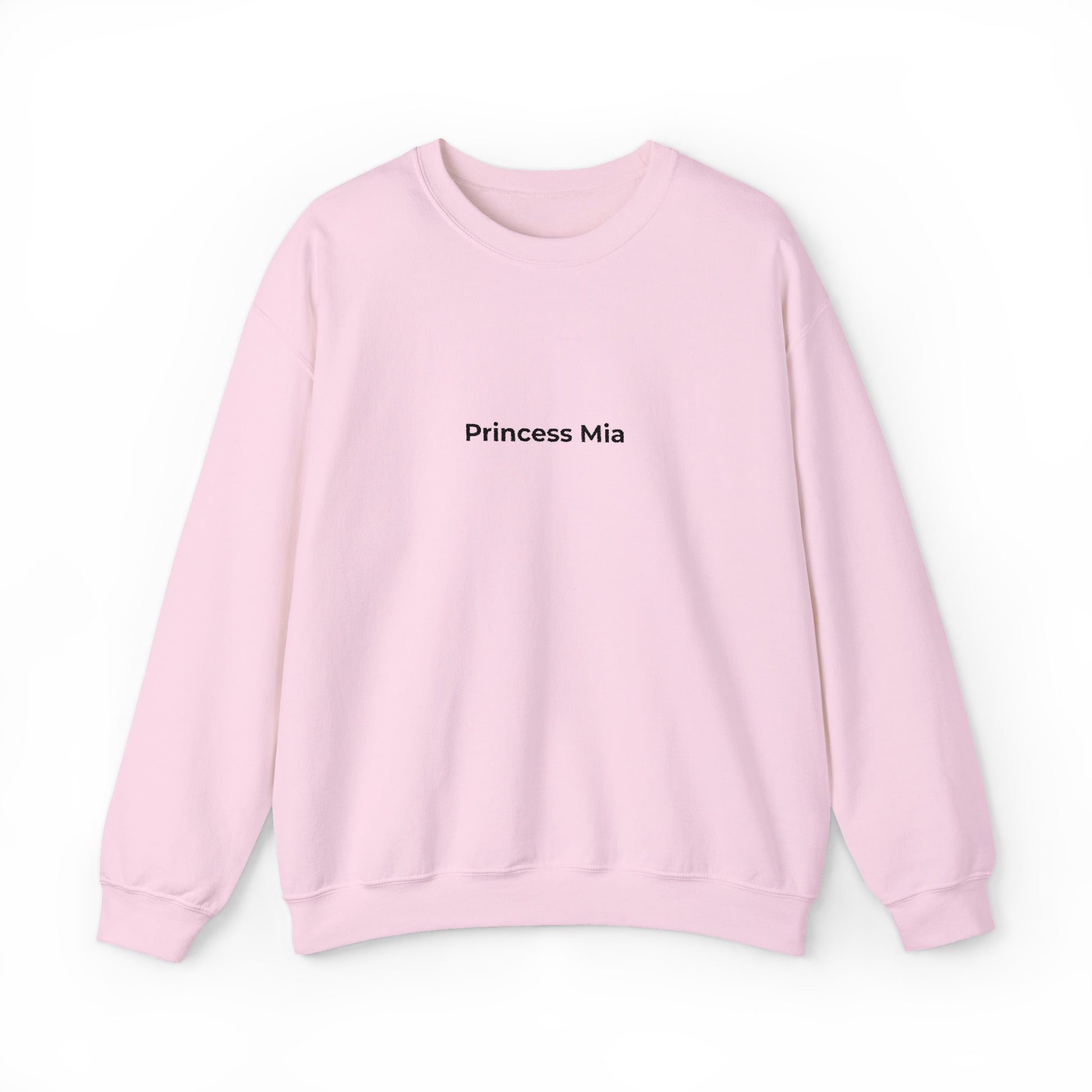 PRINCESS MIA embroidered crewneck sweatshirt featuring premium embroidery and a cozy unisex fit for everyday wear.